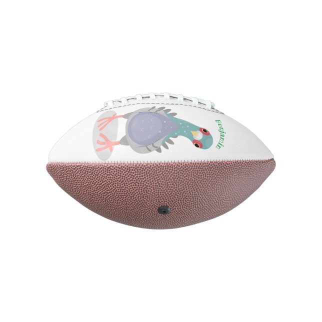 Ballon De Foot Illustration drôle de pigeon curieux (Tourné à 270°)