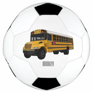 Ballon De Foot Illustration d'un autobus scolaire