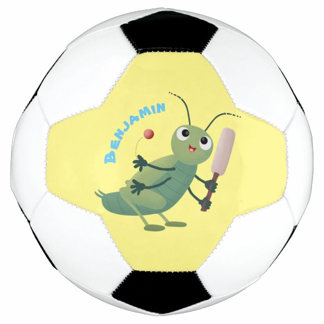 Ballon De Foot Illustration d'un insecte du cricket vert mou (Devant)