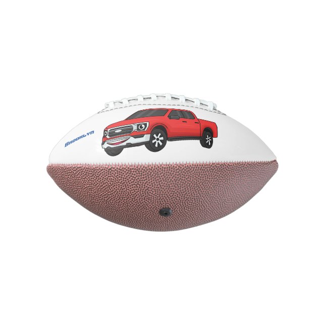 Ballon De Foot Illustration d'une camionnette rouge mou (Tourné à 270°)