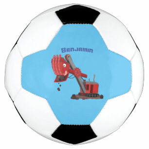 Ballon De Foot Illustration d'une pelle à vapeur rouge mou
