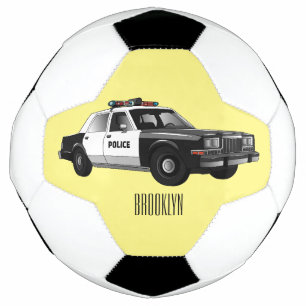 Ballon De Foot Illustration d'une voiture de police