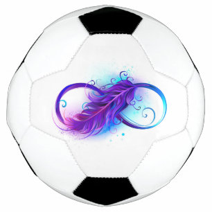 Ballon De Foot Infinity with purple feather