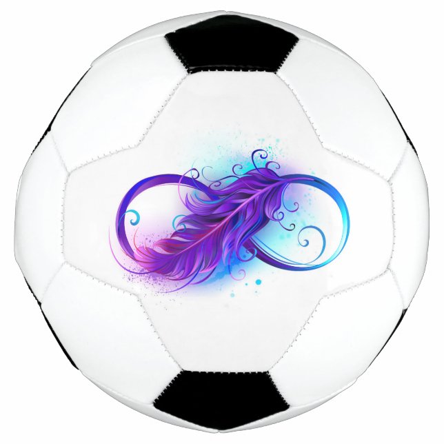 Ballon De Foot Infinity with purple feather (Devant)