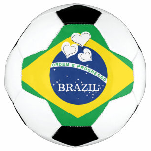 Ballon De Foot J'aime Brésil - Drapeau brésilien