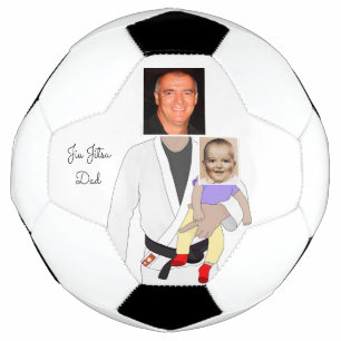 Ballon De Foot Jiu Jitsu Dad Custom Photos and Handwritten Text