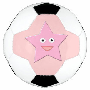 Ballon De Foot Joli bal de football étoile rose