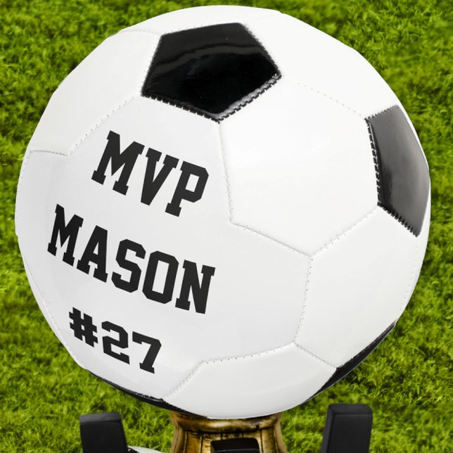 Ballon De Foot Joueur de balle de soccer personnalisé Nom MVP (Does not come with stand.  Stand is for display only.)