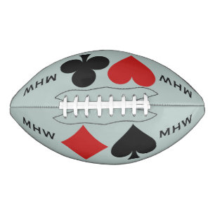 Ballon De Foot Joueur de cartes personnalisées monogramme et foo