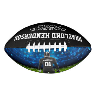 Ballon De Foot Joueur Personnalisé Black Jersey Football
