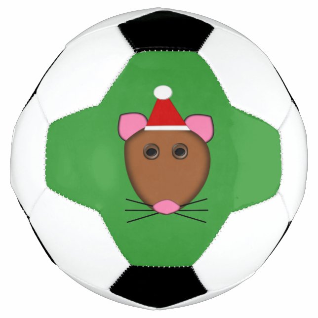 Ballon De Foot Joyeux Noël Souris balle de soccer (Devant)