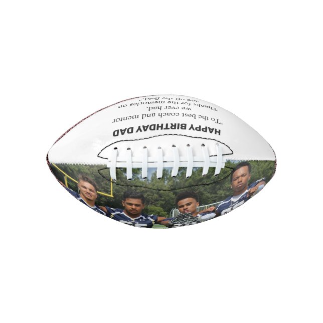 Ballon De Foot Joyeux papa d'anniversaire, Au meilleur entraîneur (Devant)