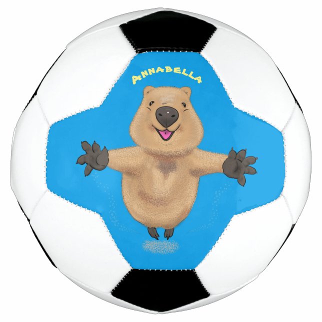 Ballon De Foot Joyeux sauter quokka dessin animé (Devant)