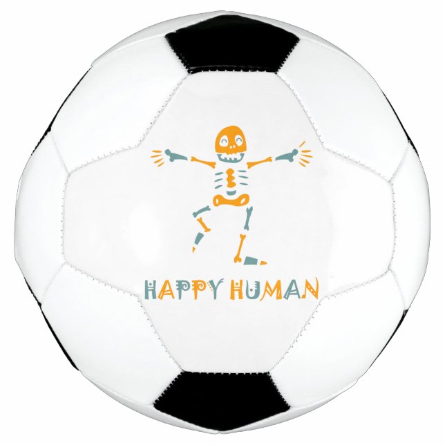 Ballon De Foot Joyeux squelette humain céramique (Devant)