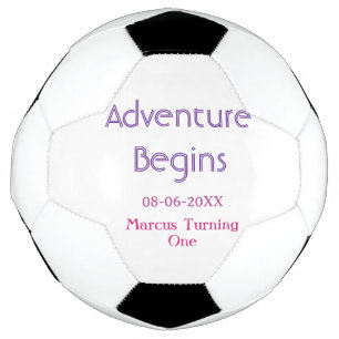 Ballon De Foot L'aventure commence date de naissance simple min