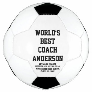 Ballon De Foot Le meilleur entraîneur du monde texte personnalis