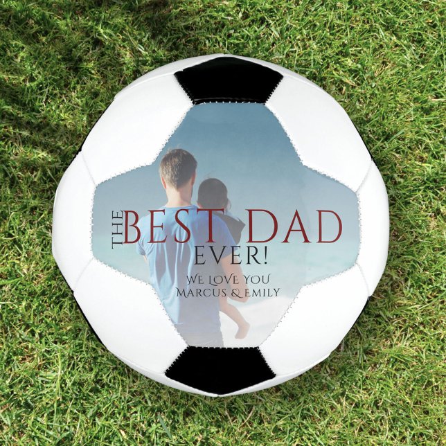 Ballon De Foot Le meilleur papa jamais père`s Day Photo (Créateur téléchargé)