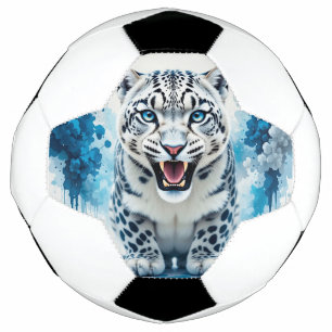 Ballon De Foot Léopard Blanc Féroce