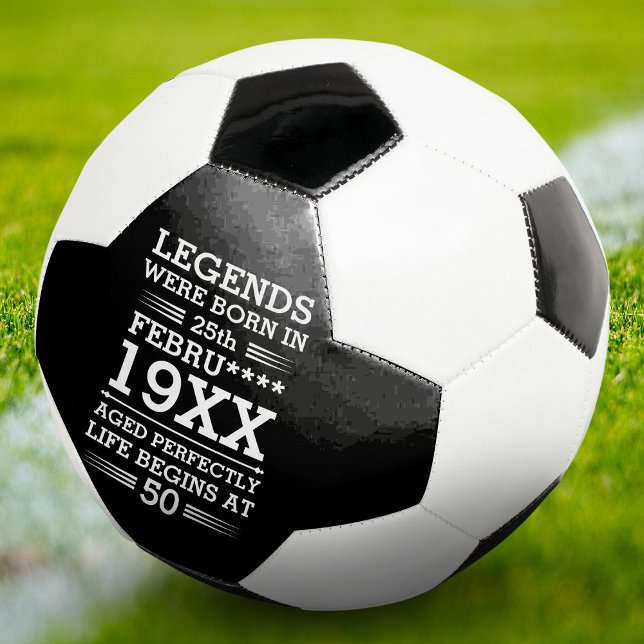 Ballon De Foot Les légendes personnalisées sont nées à la date Mo (Créateur téléchargé)