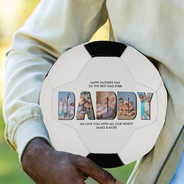 Ballon De Foot LETTRE DADDY découpe photo Collage texte personnal (Créateur téléchargé)