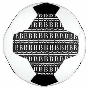 BALLON DE FOOT LETTRE INITIALE MONOGRAPHIQUE B