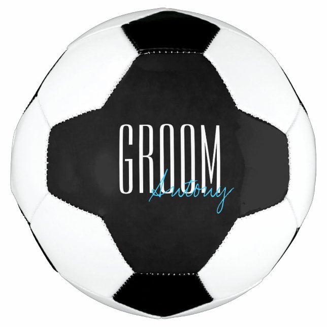 Ballon De Foot Lettres audacieuses "Groom" Soirée de mariage pers (Devant)