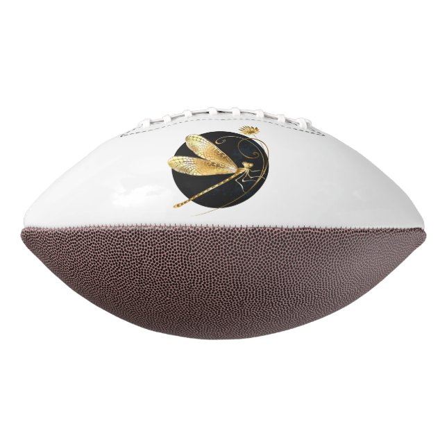 Ballon De Foot libellule d'or en cercle noir (Tourné à 270°)