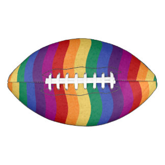 Ballon De Foot Lignes ondulées de couleur arc-en-ciel
