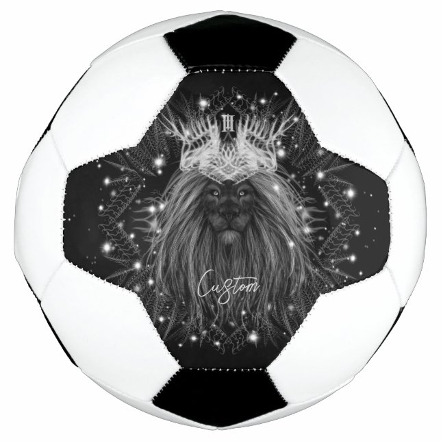 Ballon De Foot Lion Starlight avec monogramme de couronne (Devant)