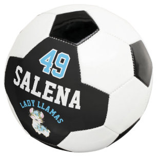 Ballon De Foot Llama de foot - Bleu, Noir et Blanc