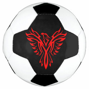 Ballon De Foot Logo Mythique Phoenix Bird Rising (Rouge)
