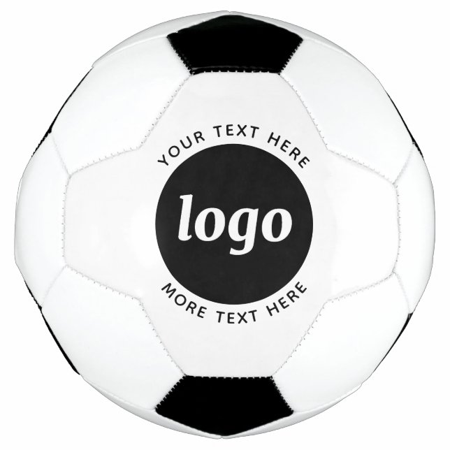 Ballon De Foot Logo simple avec texte commercial (Devant)
