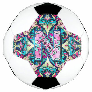 Ballon De Foot Mandala Alphabet N