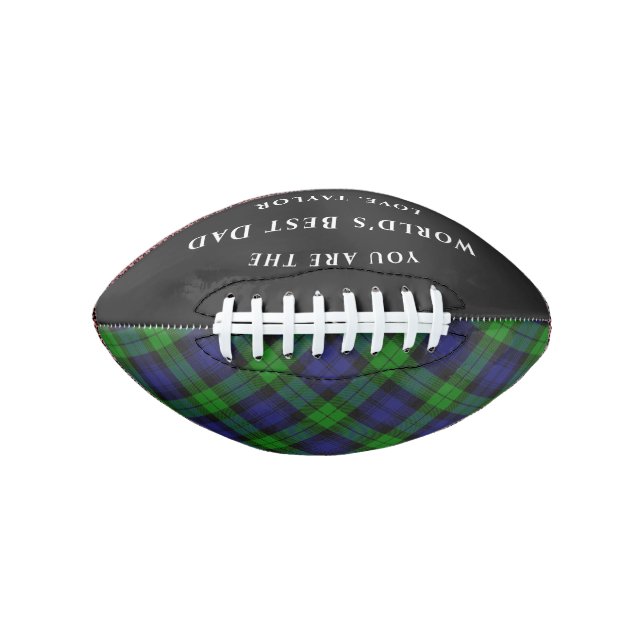 Ballon De Foot Meilleur Papa Black Watch Tartan Plaid (Devant)