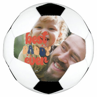 Ballon De Foot Meilleur Papa Rétro Photo Personnalisée