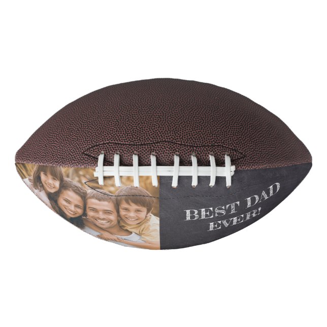 Ballon De Foot Meilleur Père Jamais ! Cadeau photo personnalisé (Devant)