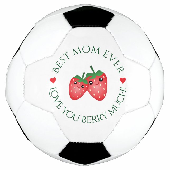 Ballon De Foot Meilleure Maman Jamais Fête des Mères Aimez-vous b (Devant)