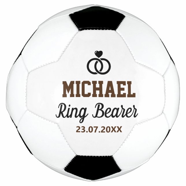 Ballon De Foot Merci Mariage de porte-anneau (Devant)