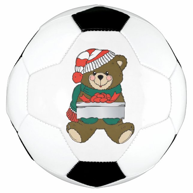 BALLON DE FOOT "MERY NOËL" TEDDDY BEAR (Devant)