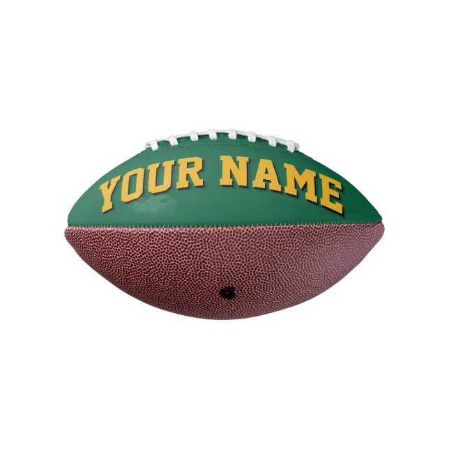 Ballon De Foot Mini football personnalisé VERT ET OR (Tourné à 270°)