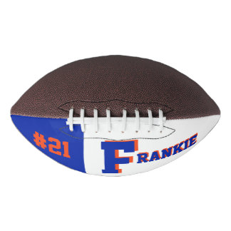 Ballon De Foot Monogramme bleu et orange