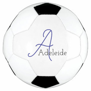 Ballon De Foot Monogramme bleu lunaire Personnalisé