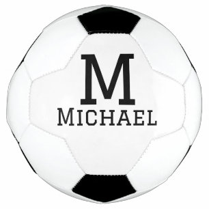 Ballon De Foot Monogramme capital masculin ajouter nom simple cla
