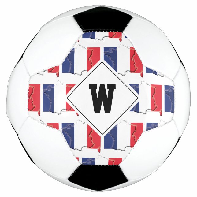 Ballon De Foot MONogramme FLAG FRANCE (Devant)