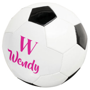 Ballon De Foot Monogramme Nom Personnalisé Classique Sports