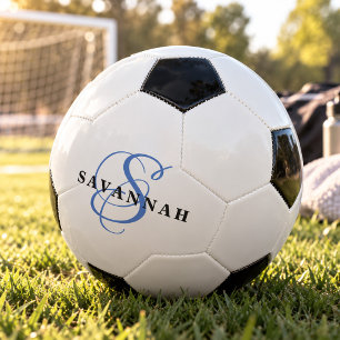 Ballon De Foot Monogramme personnalisé Nom Moderne Amusant Sports