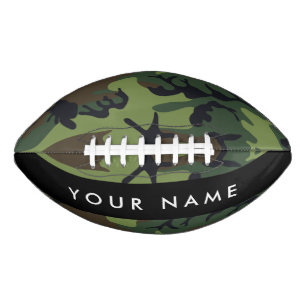 Ballon De Foot Motif Camouflage Vert, Votre nom, Personnaliser