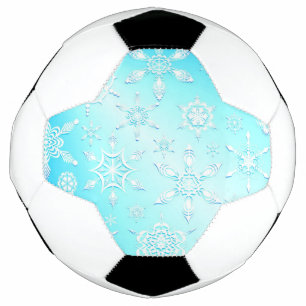 Ballon De Foot Motif Crystal Snowflakes