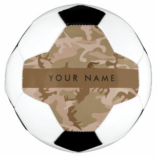 Ballon De Foot Motif de camouflage du désert, Votre nom, Personna