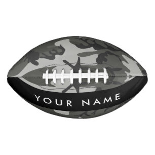 Ballon De Foot Motif de camouflage gris, Votre nom, Personnaliser